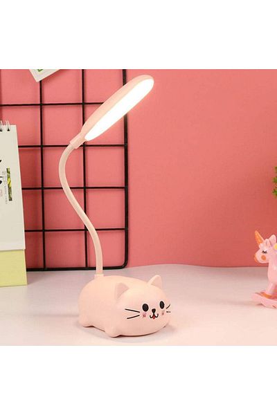 erorex Kids Lamp Led Desk Lamp For Kids Cat Lamp Desk Accessories Flexible Gooseneck Eye Care Cartoons