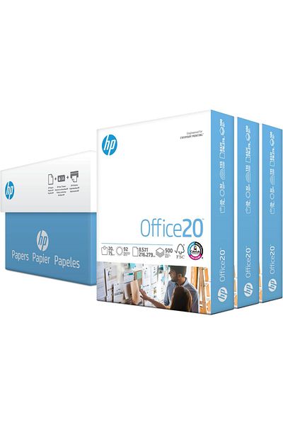 erorex Hp Printer Paper 8.5 X 11 Paper Office 20 Lb 3 Ream Case 1500 Sheets 92 Bright Made In Usa Fsc