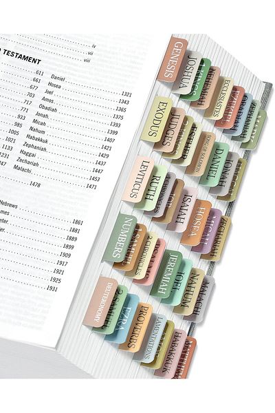 erorex Tabs For Women And Men Laminated Tabs For Study Large Print Neutral Tabs For Easy Navigation Boho