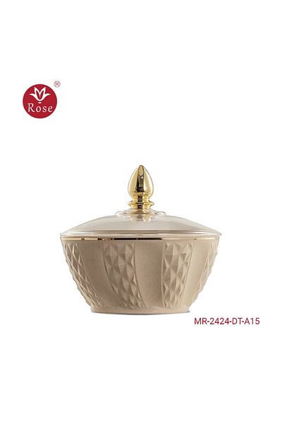 Rose 2424 Date Bowl with Rose Lid (6.5*12) cm