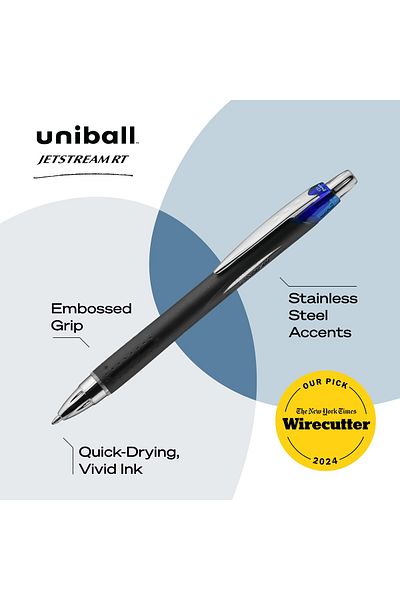 erorex Jetstream Rt Ballpoint Pens Bold Point 1.0Mm Blue 12 Count