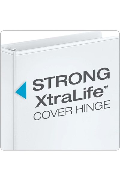 erorex 1.5 Inch 3 Ring Binder Round Ring White 4 Pack Holds 350 Sheets 79517