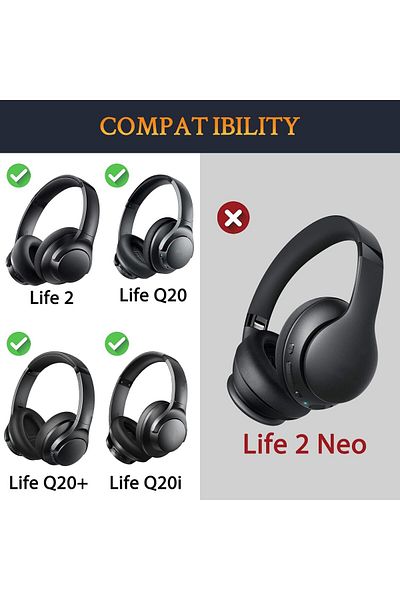 erorex Ear Pads Cushions Replacement For Soundcore Life 2 Not Fit Life 2 Neo Q20 Q20+ Q20I Q20Bt