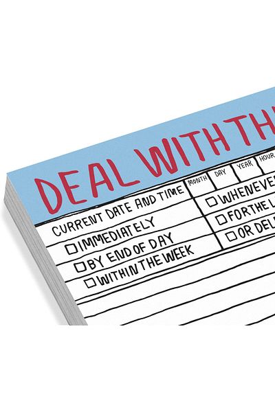 erorex Deal With This Hand Lettered Sticky Note