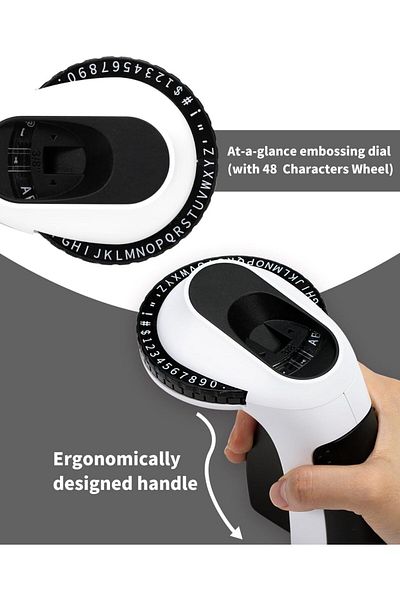 erorex Embossing Label Maker Machine E975 3D Embossed Label Maker With 6 Rolls Emboss Tapes Handheld