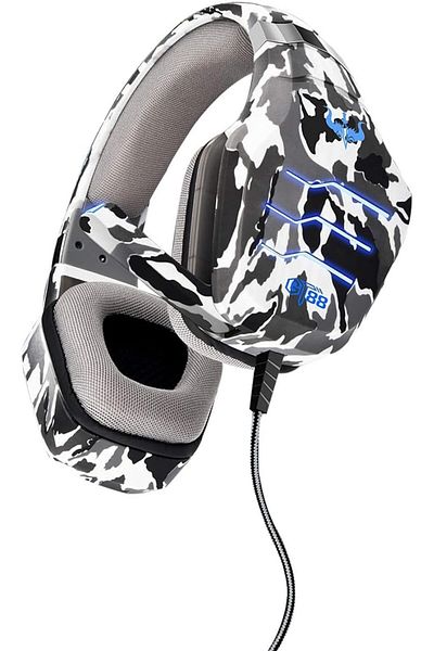 erorex سماعة رأس USB للألعاب متوافقة مع أجهزة الكمبيوتر المحمولة وأجهزة PS4 والهواتف الذكية Ov Q6 باللونين الأسود والفضي