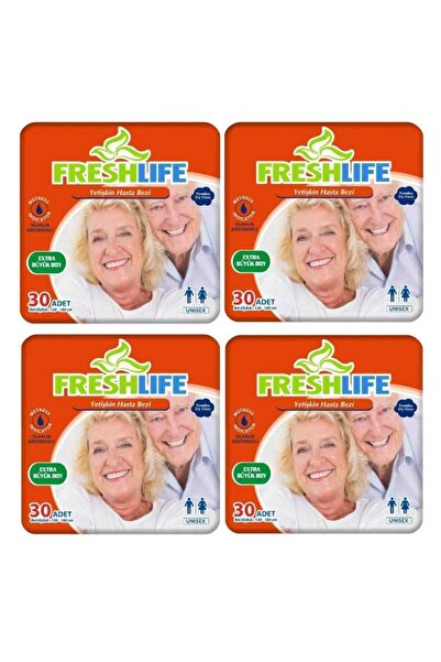 Freshlife NETKAL Freshlife Belbantlı XLarge Hasta Bezi 4 PAKET (120 ADET)