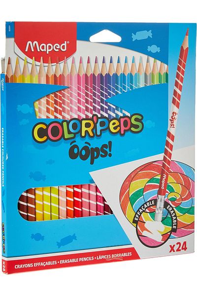 erorex Color Pencils Erasable Oops 24 Colors