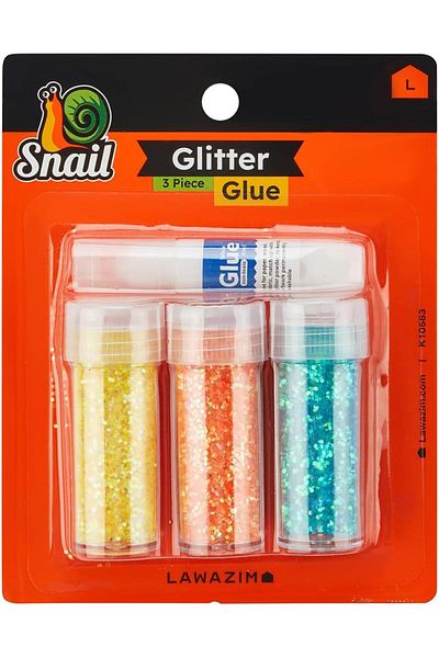 erorex Glitter Glue 3 Piece Rainbow Glue Stick Set For Arts And Crafts Projects Slime Supplies