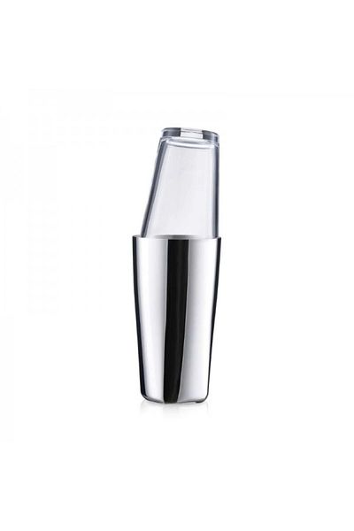 ILSA Shaker profesional din inox si sticla, Boston, 500 ml