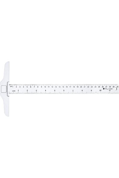 erorex 12 Inch 30 Cm Junior T Square Plastic Transparent T Ruler For Drafting And General Layout Work 1