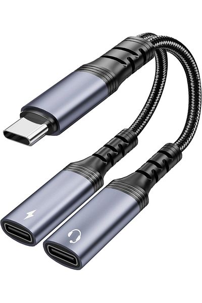 erorex 2 In 1 Lightning & Usb C To 3.5Mm Headphone Adapter Compatible With Galaxy S22 S21 Ultra Ipad Pro