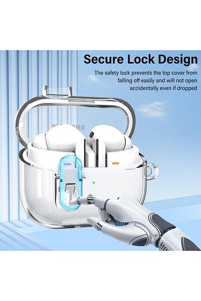 erorex Case For Airpods 4Th Generation 2024 New Space Theme Case With Keychain & Locking Feature Strong