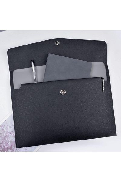 erorex Files Wallets Pu Leather A4 File Folder Document Organizer Waterproof Multi Function Bag Envelope