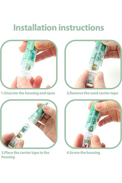 erorex Glue Roller Permanent Adhesive 2 Pcs Double Sided Tape Roller With 4 Pcs Tape Refills Retractable