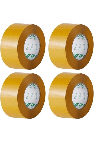 erorex 4 Roll Disposable Packaging Tapes Heavy Duty Packaging Tape Noiseless Clear Shipping Tapes Adhesive