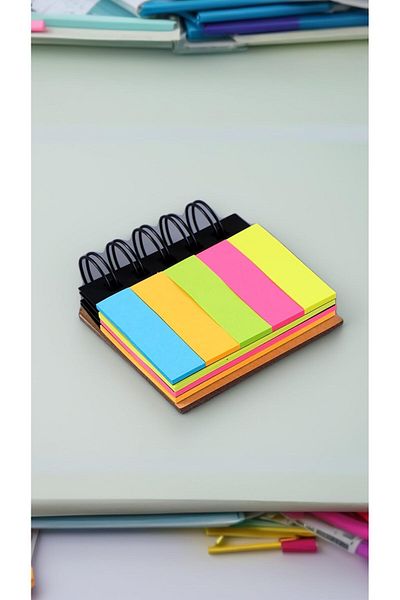 erorex Spiral Sticky Note Pad Pocket Size With Assorted Primary Colors 250 Sheets: Sticky Notes + Color