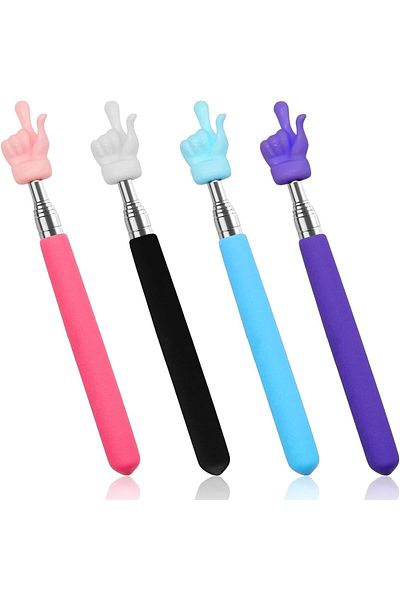 erorex Telescopic Teachers Pointer 4Pcs Extendable Hand Pointer Finger Pointer Stick Pointer Stick