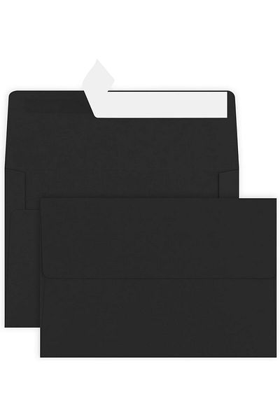 erorex 50 Pack 4X6 Envelopes A4 Black Envelopes Self Seal Printable Envelopes For Invitation Baby Shower