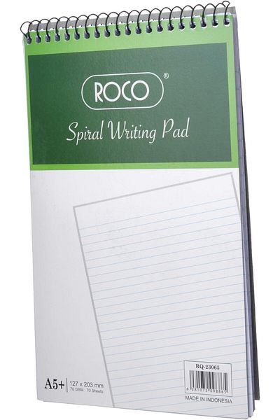 erorex 70 Sheets A5 Spiral Writing Pad White