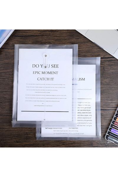 erorex Clear Plastic Wallets Folder Water Proof A4 Plastic Folders Envelope File Folders 3Cm Expansion