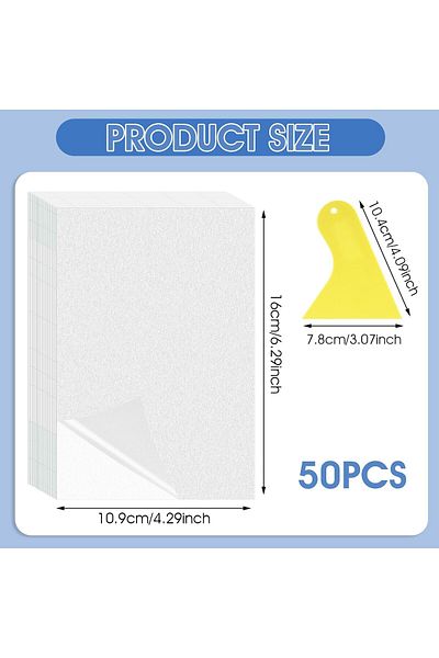 erorex Pack Of 50 Waterproof Laminate Films Self Adhesive Laminating Pouches 4 X 6 Inches Transparent