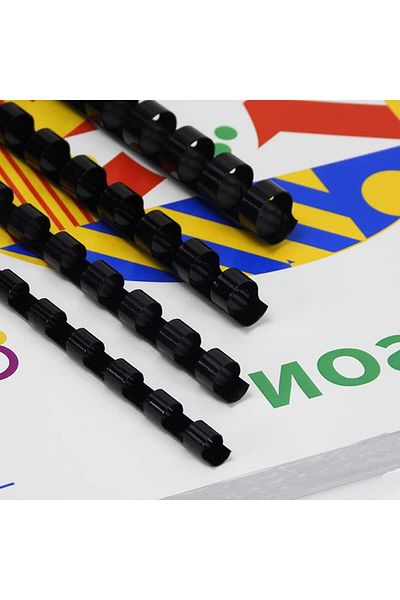 erorex Binding Combs High Quality Reusable Mix Of 21 Ring Sizes. Black Color A4 Size Multi Diameter: 6Mm