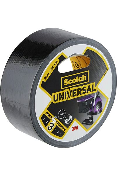 erorex Universal Duct Tape 48Mmx25M Black Color For General Purpose Holds Quickly And Reliably For