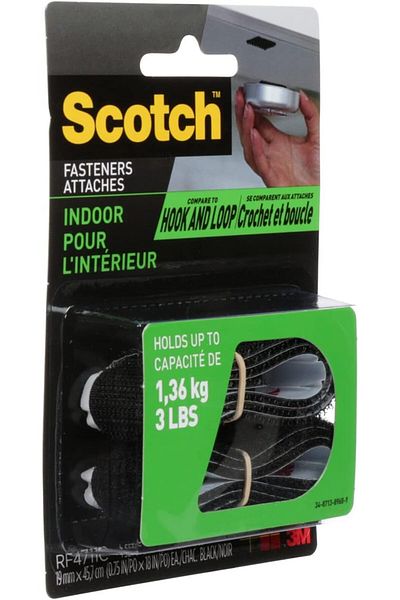 erorex General Purpose Fastener Rf4711 Black Color 75 In X 18 In 19Mm X 4.57M Multiple Applications Works
