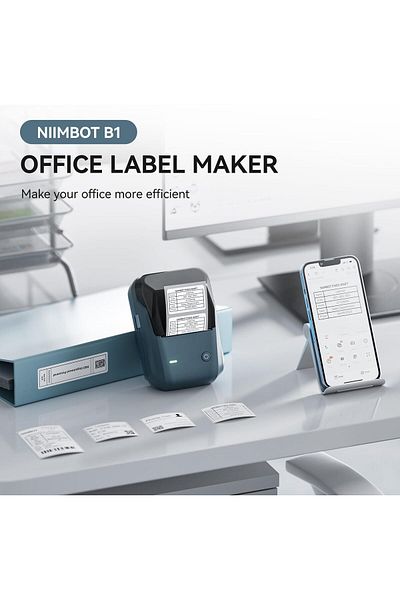 erorex B1 Label Maker Machine With Tape 2 Inch Portable Sticker Printer For Home School And Small Business