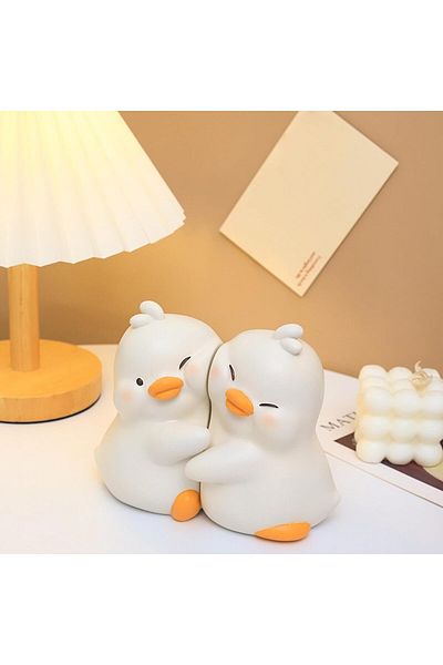 erorex Hug Duck Bookends Book Ends Decorative Bookends For Shelves Creative Resin Book Holders For Shelf