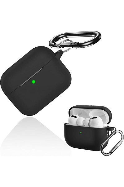 erorex حافظة Airpods Pro المضيئة المصنوعة من السيليكون الواقي مع غطاء شحن لاسلكي لجهاز Airpod Pro