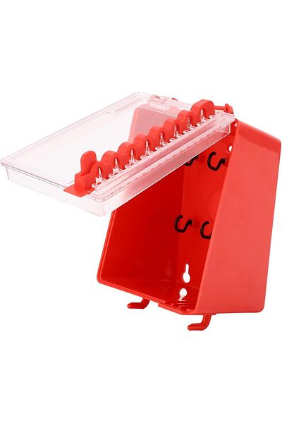 erorex Lockout Tagout Group Lock Box Red Lock Box With 8 Locking Holes Portable Wall Mount Loto Box Kit