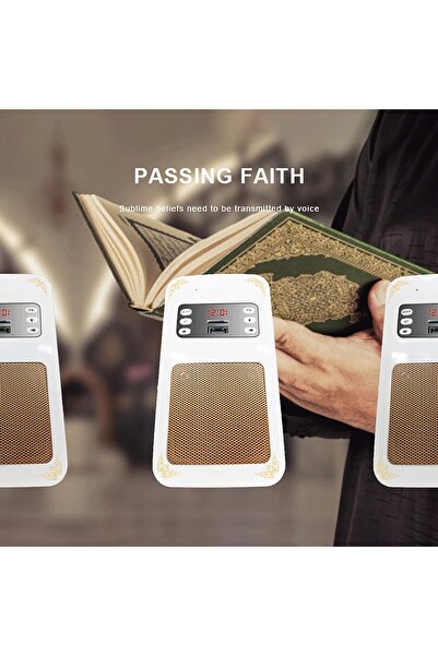 erorex Portable Bluetooth Speaker 4 In 1 Quran Speaker With 16 Colors 3D Print Moon Lamp Night Light Quran