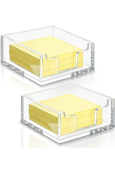 erorex Acrylic Sticky Note Holder Clear Acrylic Sticky Note Holder Sticky Notes Dispenser For Office Home