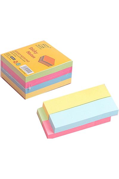 erorex Bright Self Adhesive Sticky Notes 3X3 Inches 400 Sheets 0.75X3 Inches 400 Sheets Assorted Colors
