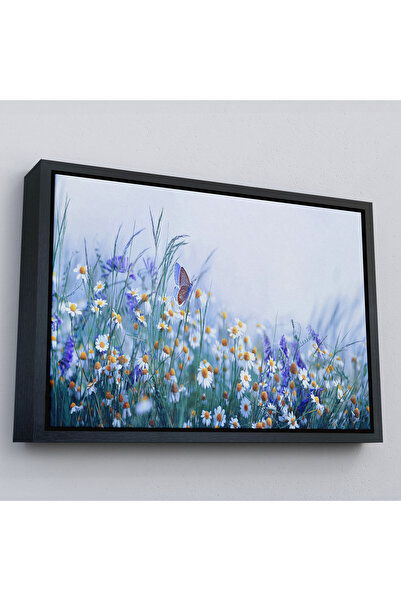 Harita Sepeti Crno uokvireni divlji cvetovi i tratinčice, dekorativna slika n...