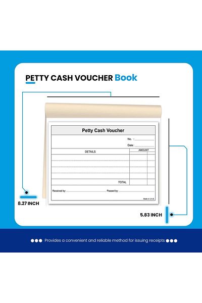 erorex A5 Petty Cash Voucher Book 50 Sheets