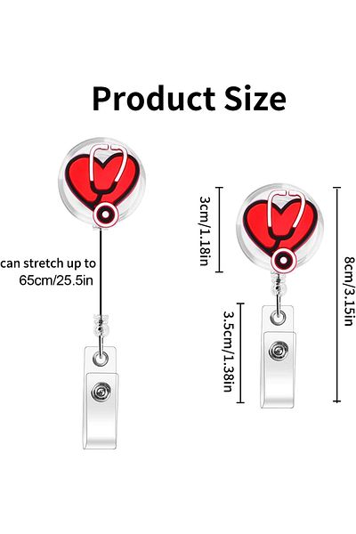 erorex 12 Pack Nurse Badge Holder Retractable Medical Nursing Badge Reels Id Card Holders With Clip For