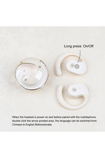 erorex Earbuds Ball Bluetooth On Ear Clip Headphones With Silicone String Open Air Conduction Sports Ear