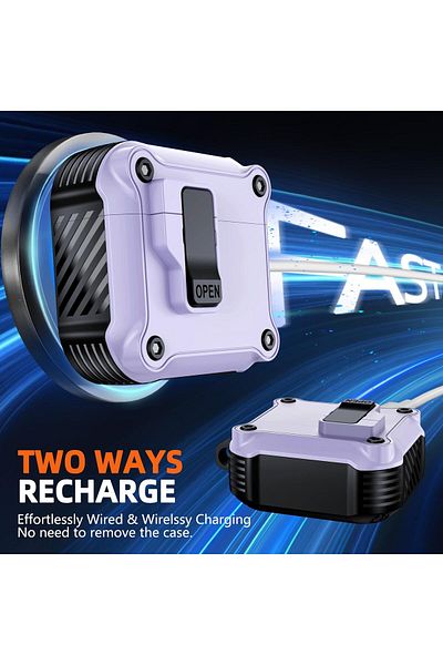 erorex Airpods 3Rd Generation Case With Secure Lock Clip Full Body Shockproof Hard Shell Protective