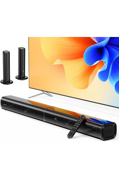 erorex Soundbar For Tv With Subwoofer Gamer For Pc 120W Gaming Sound Bar With 5.25 Inch 12L Surround