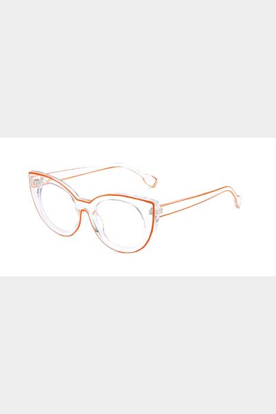 Toz Vintage Blue Underground Girdle Glasses - Retro & Vintage Orange Color