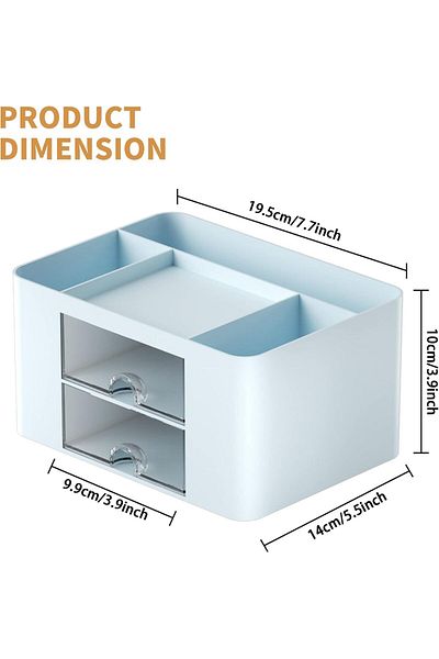 erorex Pencil Pen Holder For Desk Desk Organizer With 2 Drawers Pencil Pen Holder For Desk Stationery