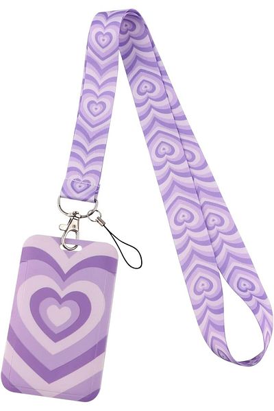 erorex Purple Id Badge Holder Lanyard For Keys Key Keychain Lanyard For Id Badges For Women Teachers Girls