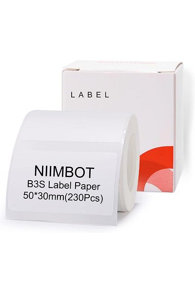 erorex Label Maker Tape White Label Print Paper Compatible For B3S B21 Thermal Sticker Paper 1.97 Inch X