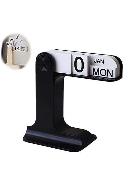 erorex Flip Perpetual Calendar Reusable Desktop Flip Calendar Office Desk Calendar With Month Date And Day