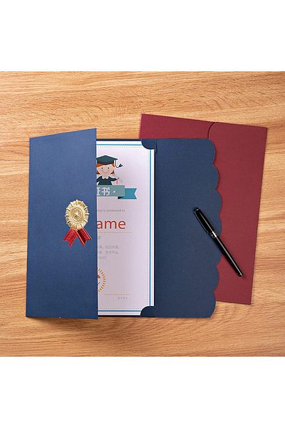 erorex 5Pcs A4 Certificate Holder Graduation Diploma Cover Degree Certificate Holder Trifold Document