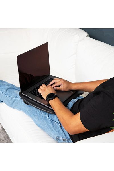 erorex Portable Laptop Lap Desk With Handle Built In Cushion For Comfort Black