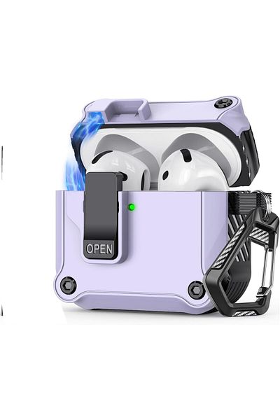 erorex Airpods 3Rd Generation Case With Secure Lock Clip Full Body Shockproof Hard Shell Protective